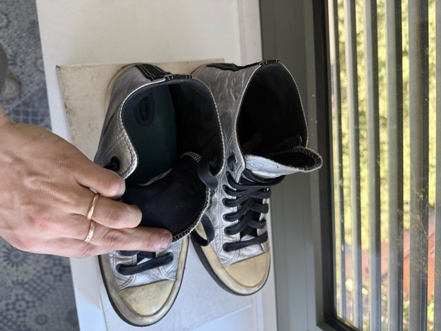 Converse All Star 100% Piel Plata T.41.5 (19)