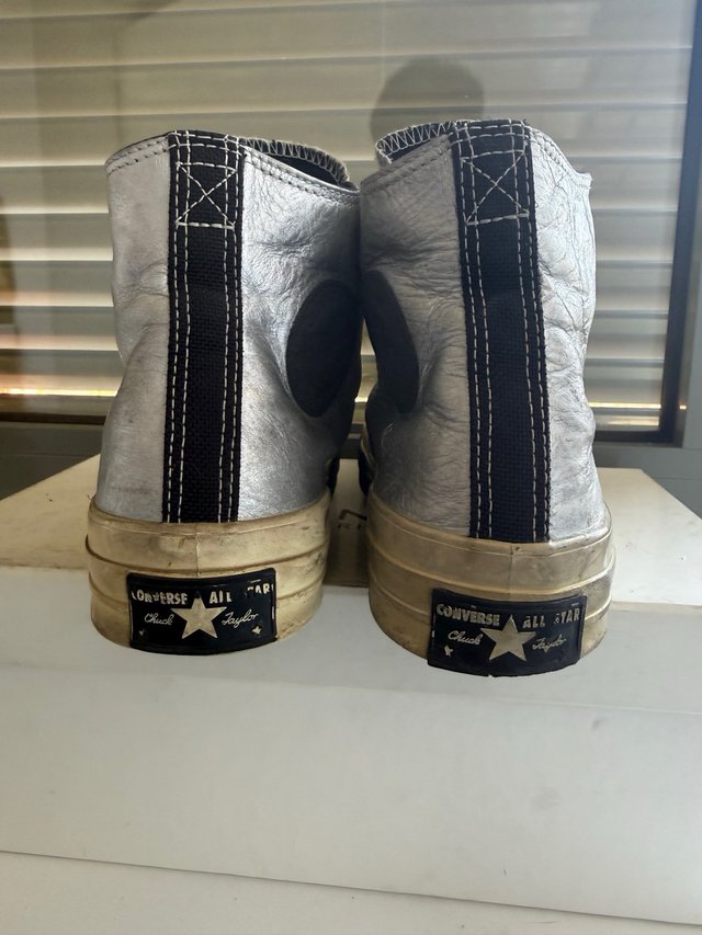 Converse All Star 100% Piel Plata T.41.5 (19)