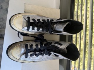 Converse All Star 100% Piel Plata T.41.5 (19)