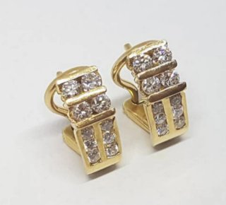 Pendientes oro y diamantes