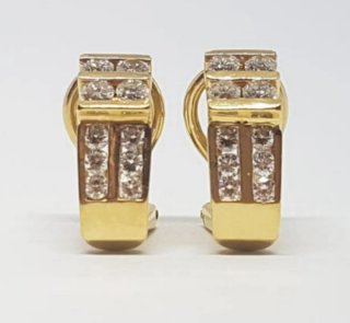 Pendientes oro y diamantes