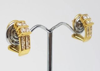 Pendientes oro y diamantes