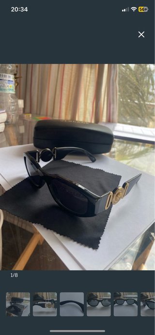 Gafas de Sol Versace Originales Negras y Doradas