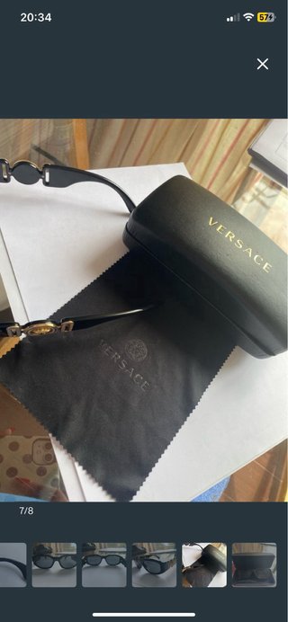 Gafas de Sol Versace Originales Negras y Doradas