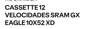 Cassette SRAM 12v XD axs