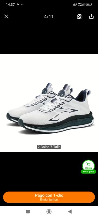 Zapatillas deportivas blancas y verdes