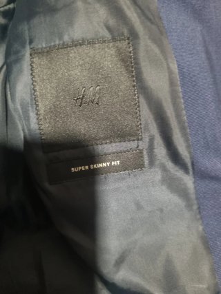 Traje H&M Azul Marino Super Skinny Fit