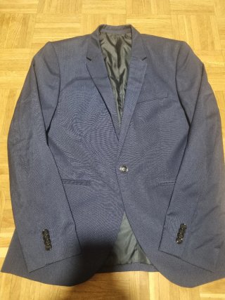 Traje H&M Azul Marino Super Skinny Fit