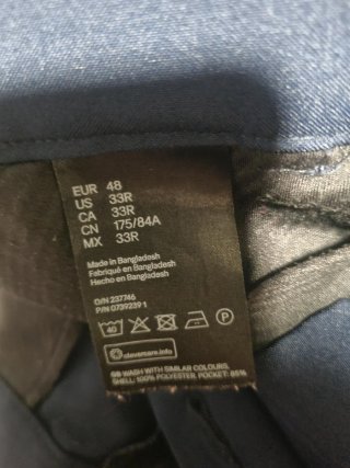Traje H&M Azul Marino Super Skinny Fit