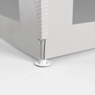 Carpa blanca y transparente