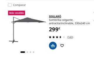 Sombrilla SEGLARÖ / IGGÖN Ikea