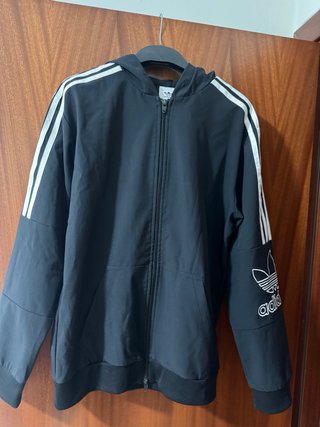 Chaqueta Adidas Hombre Negra con Capucha