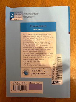 Frankenstein, libro adaptación, inglés