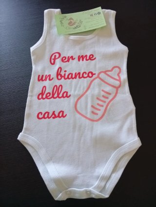 Body neonato "Per me un bianco della casa"