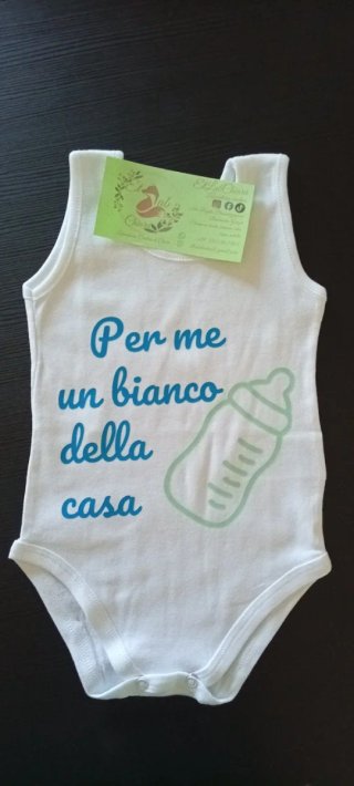 Body neonato "Per me un bianco della casa"
