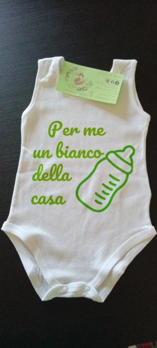 Body neonato "Per me un bianco della casa"