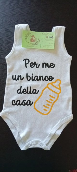 Body neonato "Per me un bianco della casa"