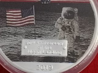 Moneda Conmemorativa Aterrizaje Lunar 2019