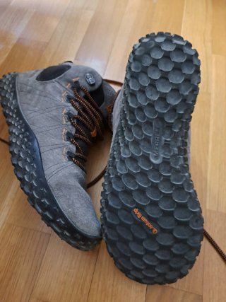 Botas Merrell Media Caña Gris Naranja