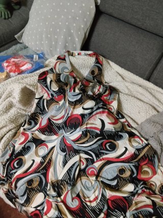 Vestido cuello halter estampado
