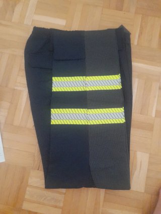 Pantalón Bombero Talla 44 Negro/Rojo