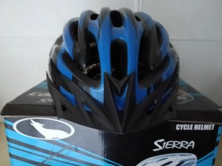 Casco Ciclismo Talla XL Azul/Blanco
