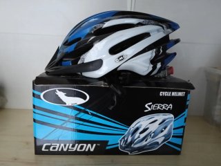 Casco Ciclismo Talla XL Azul/Blanco