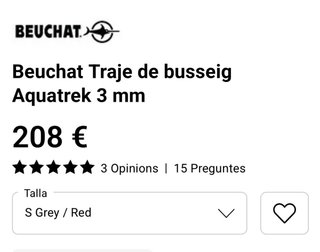 Traje Neopreno Beuchat Aquatrek 3mm