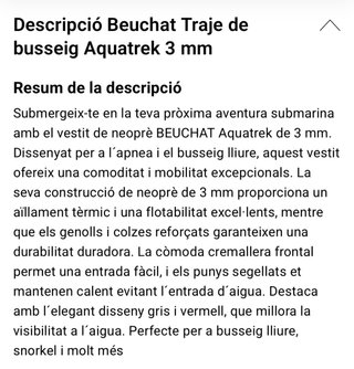 Traje Neopreno Beuchat Aquatrek 3mm