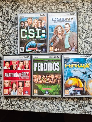 Lote 5 Juegos PC: CSI, CSI:NY, Perdidos, Anatomía