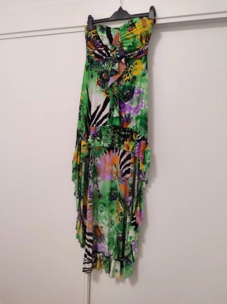 Vestido de licra con estampado floral