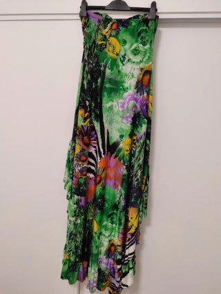 Vestido de licra con estampado floral