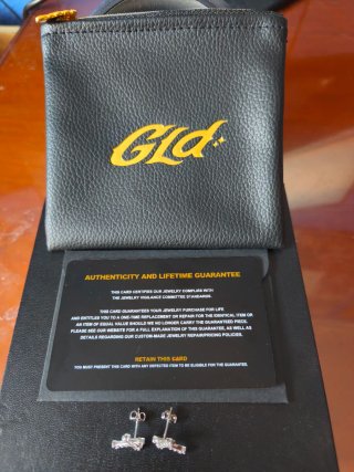 Pendientes Cruz GLD de Oro Blanco y Brillantes