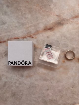 Anillo Pandora Oro Rosa y Plata Circonitas