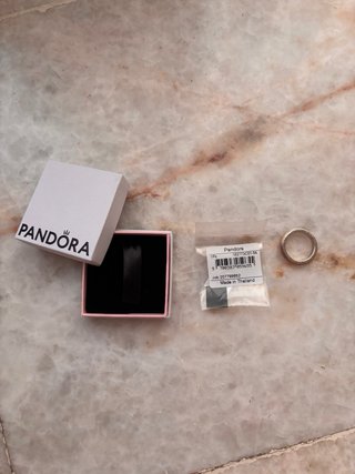 Anillo Pandora Oro Rosa y Plata Circonitas