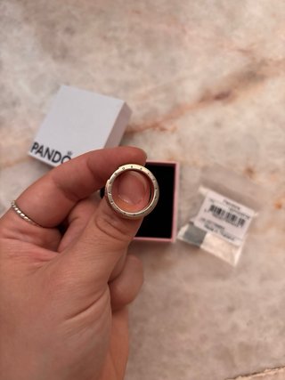 Anillo Pandora Oro Rosa y Plata Circonitas