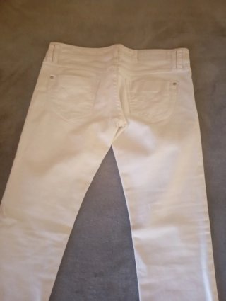 Pantalones vaqueros blancos mujer T.38
