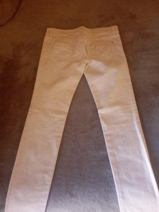 Pantalones vaqueros blancos mujer T.38