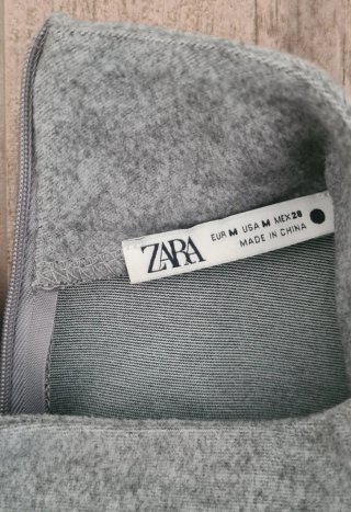 Vestido Zara gris talla M