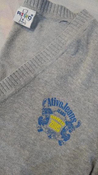 Cárdigan gris infantil Ativo Jeans Jersey gris y