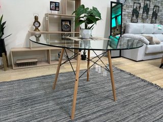 Mesa circular de cristal NUEVA