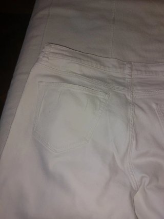 Pantalón Massimo Dutti Blanco Mujer