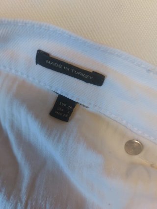 Pantalón Massimo Dutti Blanco Mujer