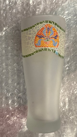 Vasos de vidrio estilo Gaudí Trencadís