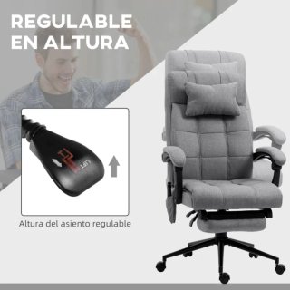 Silla de escritorio con masaje gris