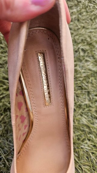Tacones beige plataforma dorada SuiteBlanco