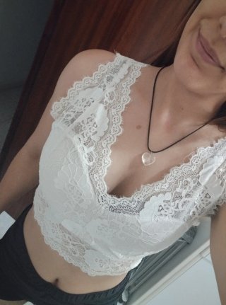 Top de tirantes blanco encaje
