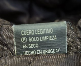 Chaqueta de cuero R. Valenti Marrón