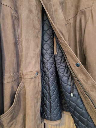 Chaqueta de cuero R. Valenti Marrón