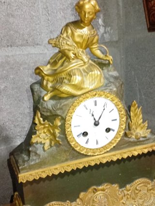 Reloj Francés Bronce Dorado Imperio